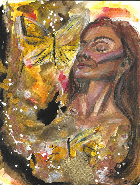 New Promise mixed media painting