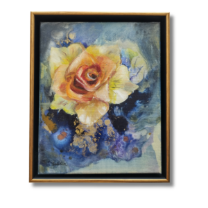 Rose 9 – An ocean of Love | Original framed painting 27 x 33 cm