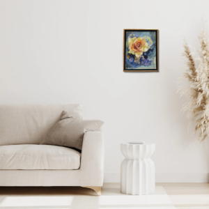 Rose 9 – An ocean of Love | Original framed painting 27 x 33 cm