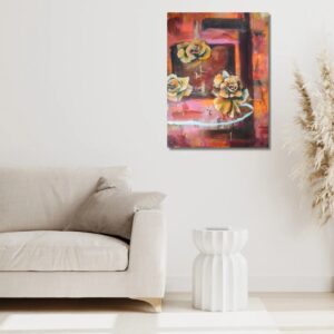 Rose 15 – Embrace of Earth | original painting on canvas 70 x 50 cm
