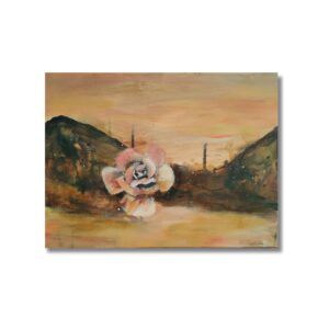 Rose 18 – Where Roses Meet the Desert | Original painting on canvas 30 x 40 cm