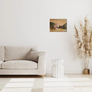 Rose 18 – Where Roses Meet the Desert | Original painting on canvas 30 x 40 cm