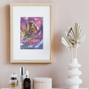 Taurus – woman of Strength Beauty and Poise | Original watercolor on museum quality paper A4 (21 x 29.7 cm)