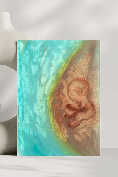 Baby in womb on blue background